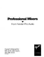 Fender MX5200-Series-ProfessionalMixers - Owners Manual